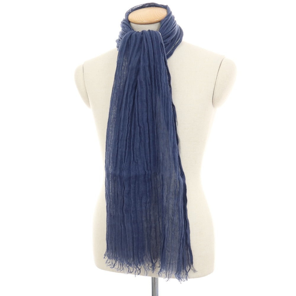 【中古】ブルネロクチネリ Brunello Cucinelli リネン ストール ネイビーブルー【 状態ランクB 】【 メンズ 】