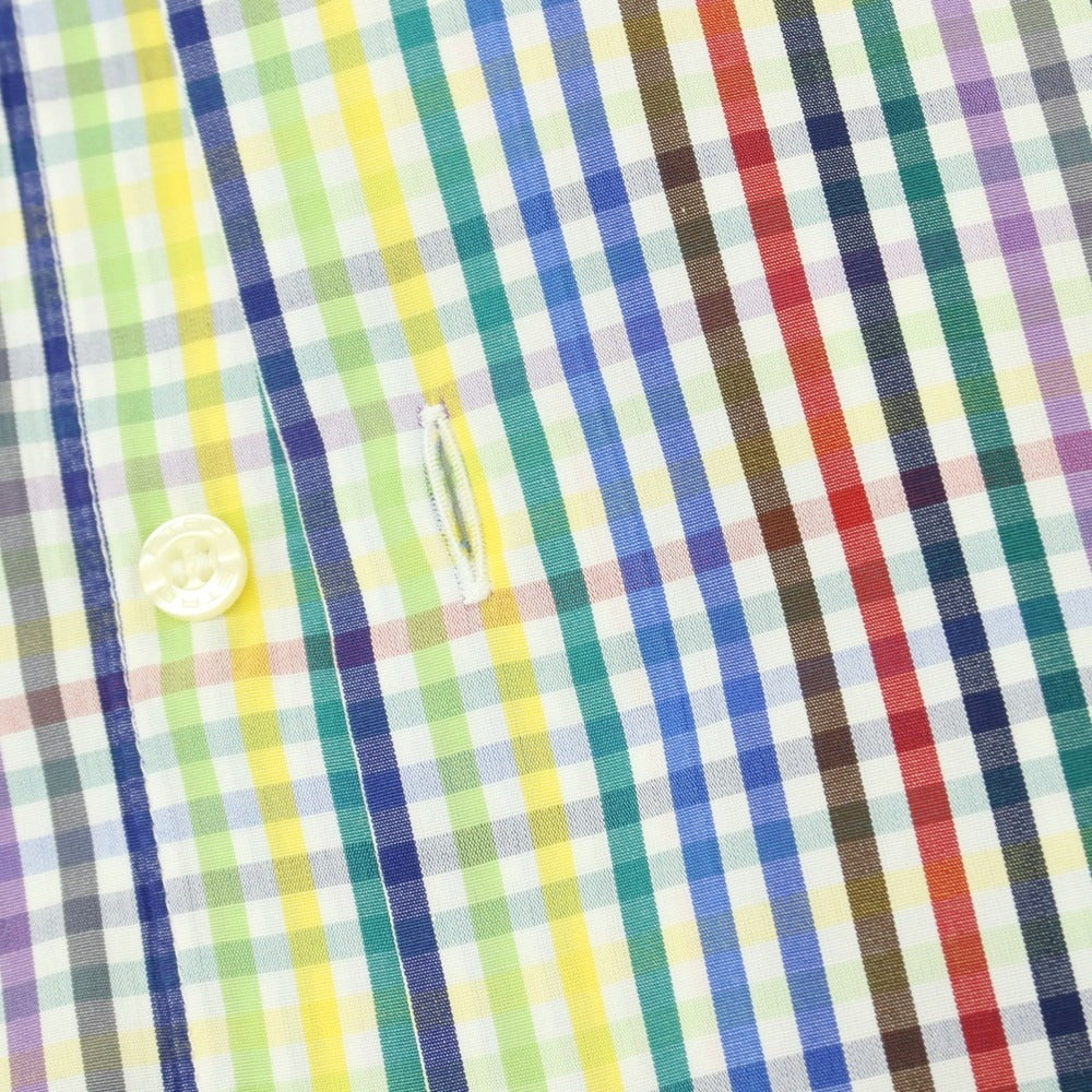 【中古】エトロ ETRO コットン チェック レギュラーカラー カジュアルシャツ マルチカラー【サイズ41】【 状態ランクB 】【 メンズ 】