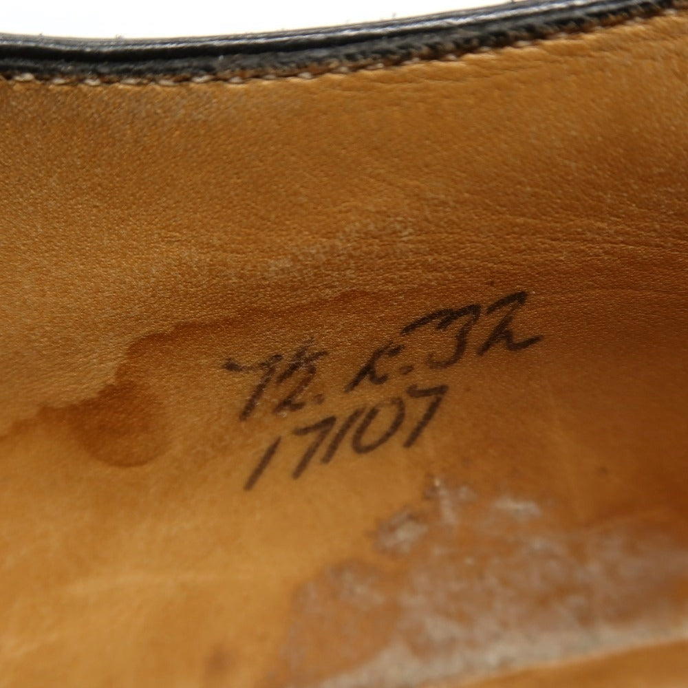 【中古】バーニーズニューヨーク BARNEYS NEWYORK エドワードグリーン製 カーフ ドレスシューズ ブラック【サイズ7 1/2 E】【 状態ランクC 】【 メンズ 】