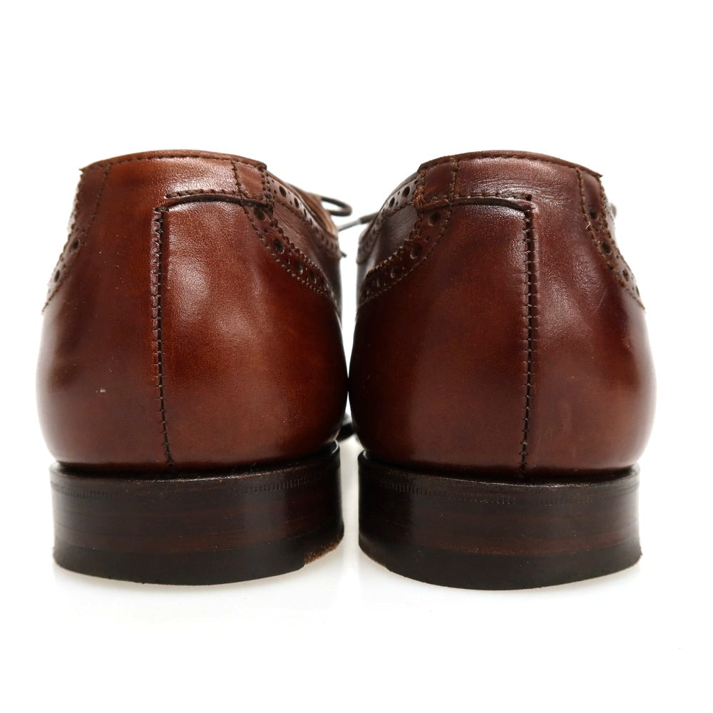 【中古】クロケットアンドジョーンズ CROCKETT&JONES ハンドグレード ALBANY カーフ ドレスシューズ ブラウン【サイズ7 1/2 D】【 状態ランクC 】【 メンズ 】