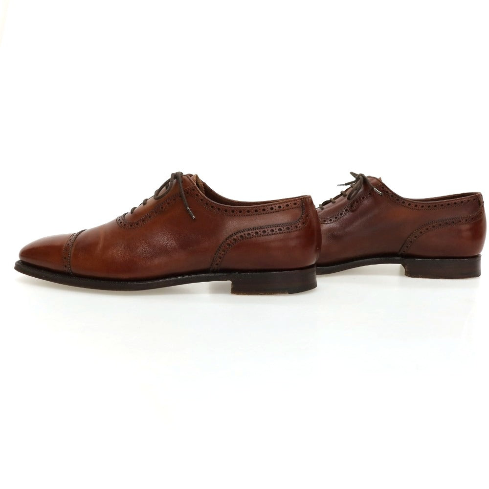 【中古】クロケットアンドジョーンズ CROCKETT&JONES ハンドグレード ALBANY カーフ ドレスシューズ ブラウン【サイズ7 1/2 D】【 状態ランクC 】【 メンズ 】