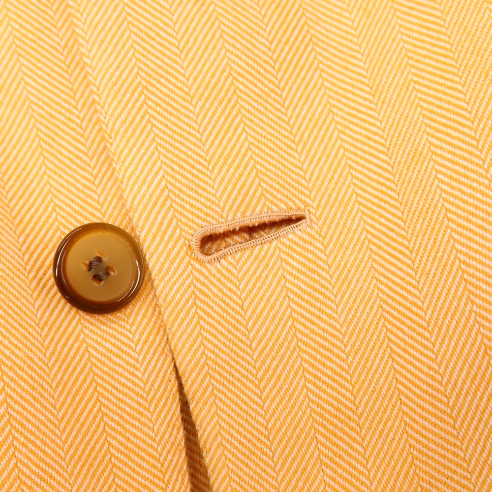 【中古】ブリオーニ Brioni コットン ヘリンボーン 3B テーラードジャケット オレンジ【サイズ50】【 状態ランクB 】【 メンズ 】