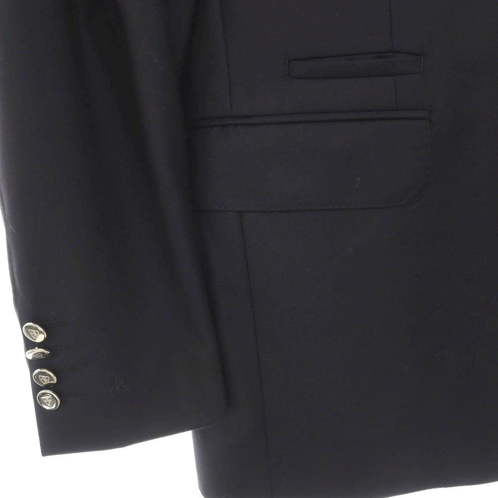 【中古】ダニエルクレミュ DANIEL CREMIEUX ウール 2つボタン テーラードジャケット ダークネイビー【サイズ52】【 状態ランクB 】【 メンズ 】