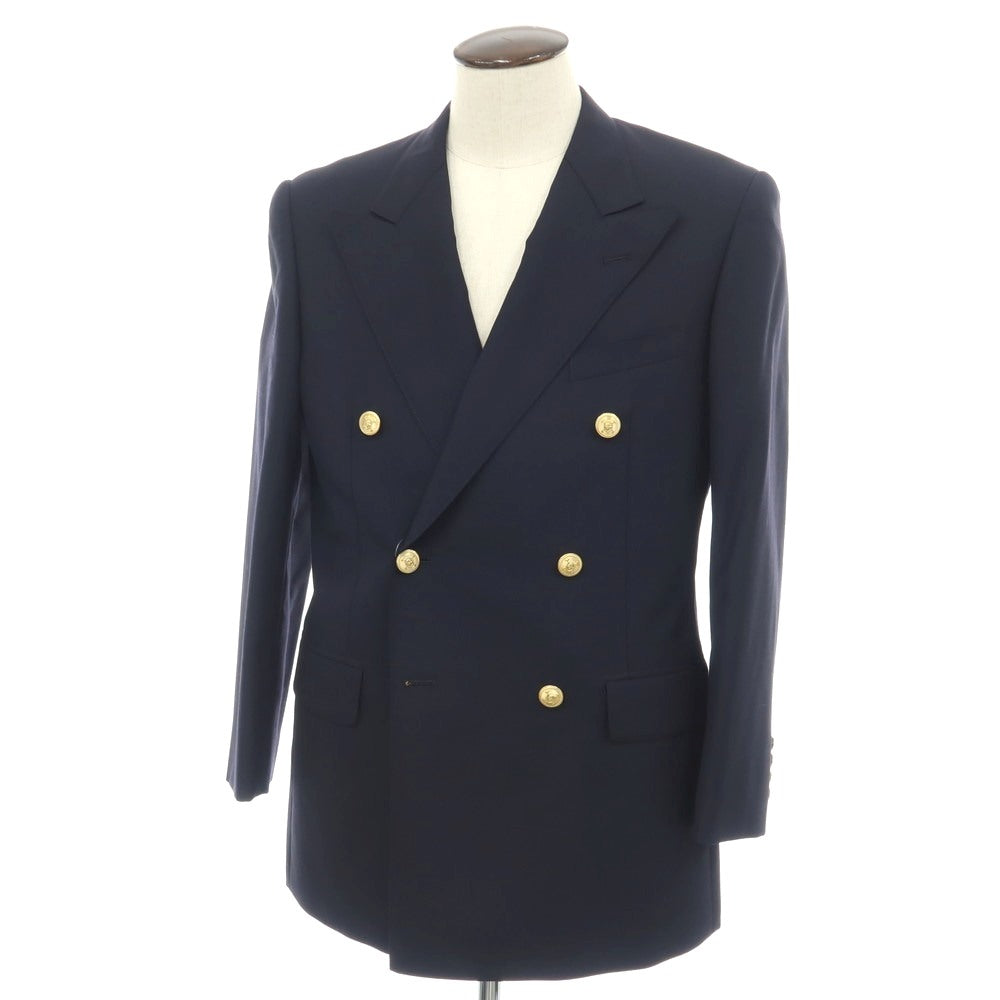 【中古】チャップス CHAPS RALPH LAUREN ウール ダブル6B テーラードジャケット ネイビー【サイズ94 82 175(L位)】【 状態ランクB 】【 メンズ 】