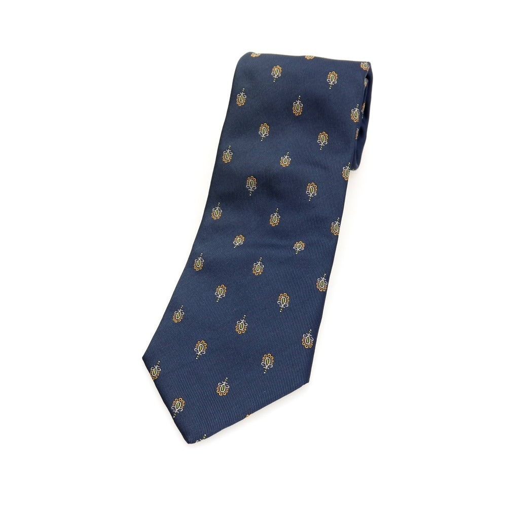 【中古】タイユアタイ TIE YOUR TIE シルク 小紋柄ネクタイ ネイビー【 状態ランクC 】【 メンズ 】