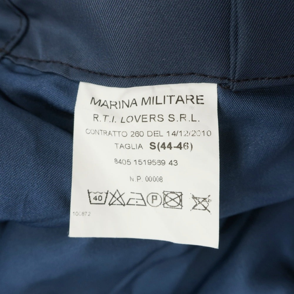 【中古】ミリタリー MILITARY イタリア海軍 MARINA MILITARE ナイロン系 サスペンダー付き デッキパンツ ダークブルー【サイズS】【 状態ランクC 】【 メンズ 】