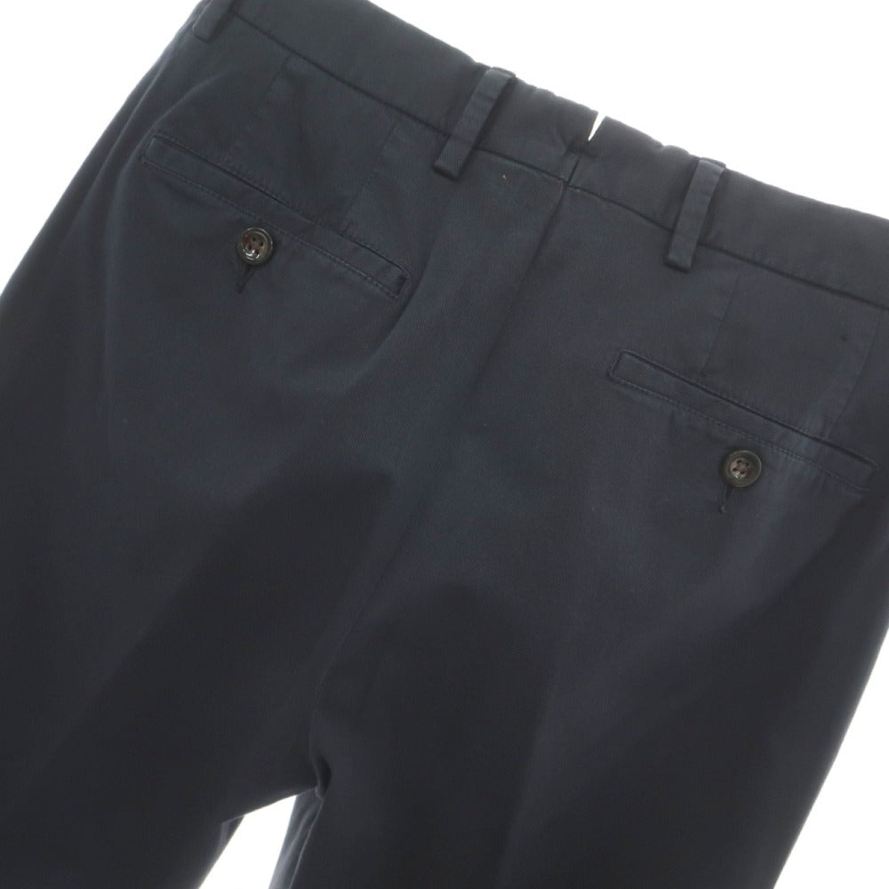 【中古】ジェルマーノ GERMANO BEAMS F別注 ストレッチ コットン カジュアルスラックスパンツ ダークネイビー【サイズ42】【 状態ランクB 】【 メンズ 】