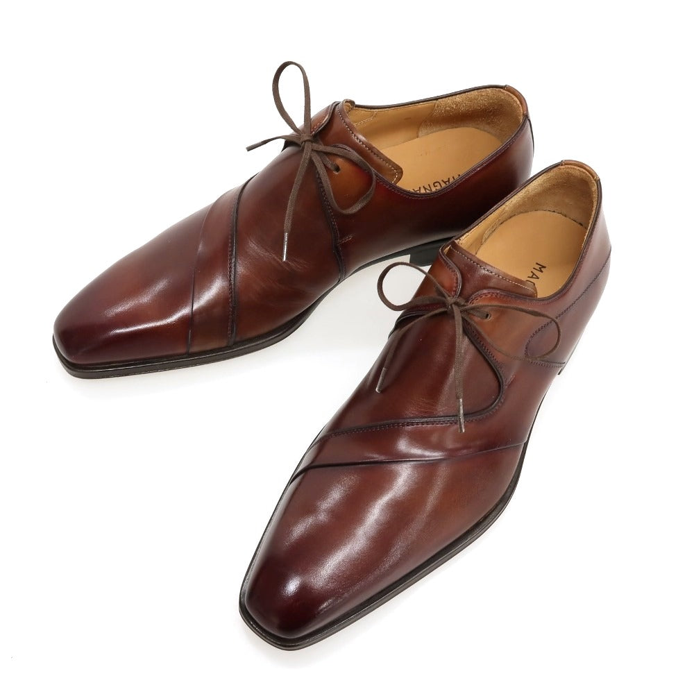 【中古】【未使用】マグナーニ MAGNANNI カーフ ドレスシューズ ブラウン【サイズ37】【 状態ランクS 】【 メンズ 】
