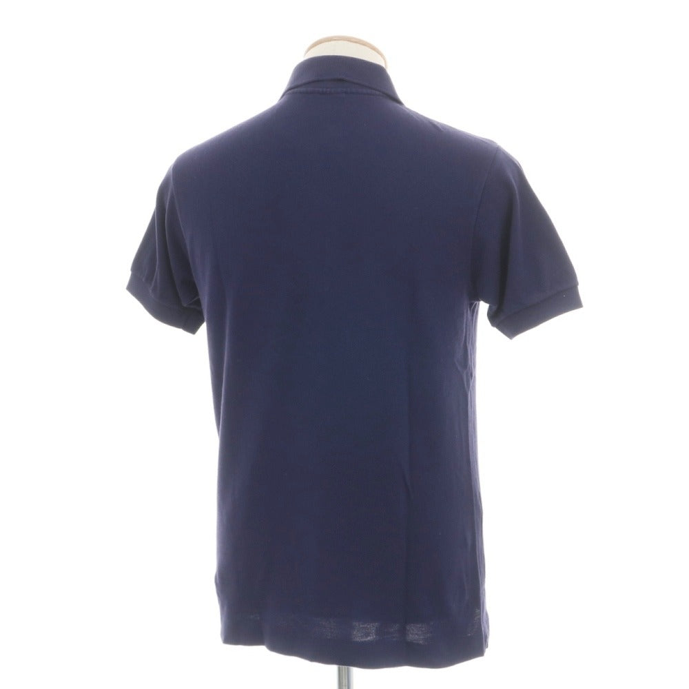 【中古】ラコステ LACOSTE 鹿の子コットン 半袖ポロシャツ ライトネイビー【サイズ2】【 状態ランクC 】【 メンズ 】