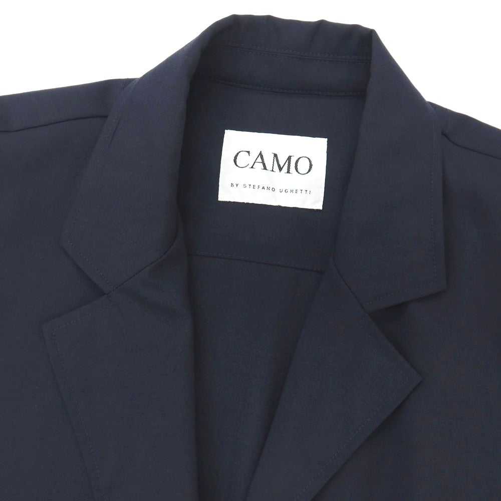【中古】カモ CAMO ストレッチ ウール 3B カジュアルジャケット ネイビー【サイズ48】【 状態ランクC 】【 メンズ 】