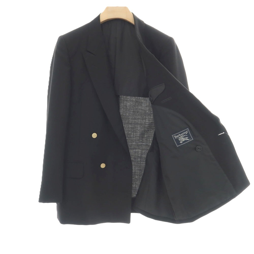 【中古】バーバリーズ Burberrys ウール 4B ダブルスーツ ブラック【サイズ上AB7/下91】【 状態ランクC 】【 メンズ 】