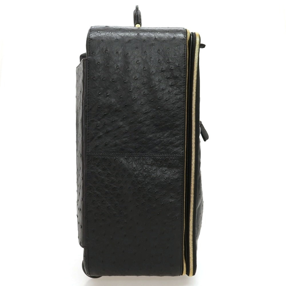 【中古】ニコ マルテッリ NICO MARTELLI オーストリッチ キャリーバッグ ブラック【 状態ランクC 】【 メンズ 】
