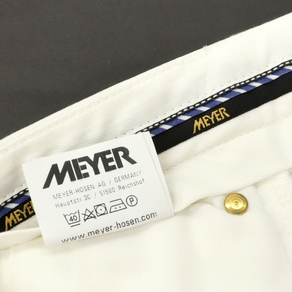 【中古】メイヤー MAYER BONN コットンポリウレタン カジュアルスラックスパンツ ホワイト【サイズ50】【 状態ランクB 】【 メンズ 】