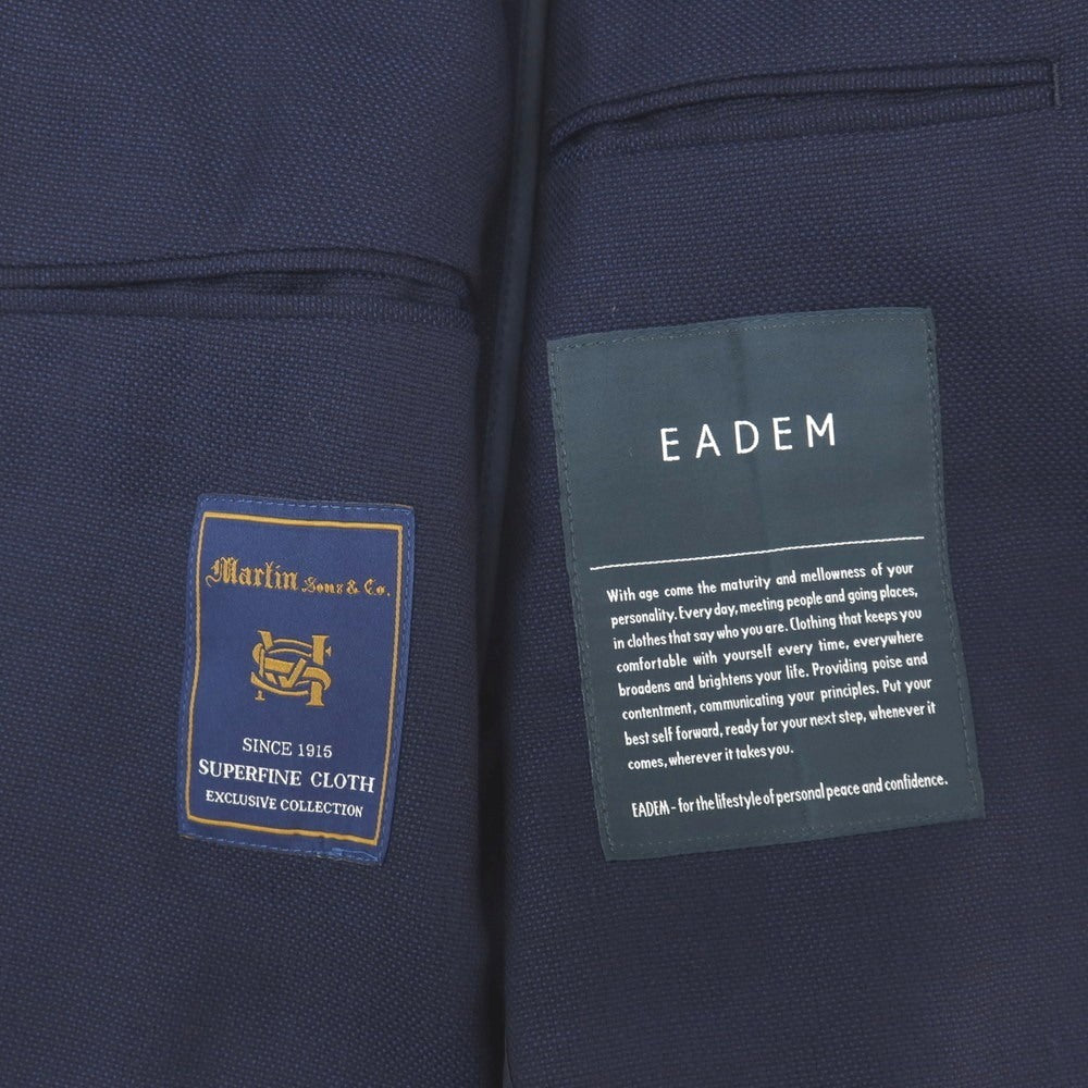 【中古】エアディム EADEM ウール ホップサック 3B テーラードジャケット ライトネイビーxブラック【サイズ46】【 状態ランクB 】【 メンズ 】
