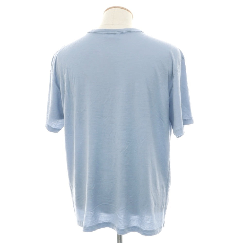 【中古】アイスブレーカー icebreaker メリノウールナイロン クルーネック 半袖ポケットTシャツ ライトブルー【サイズS】【 状態ランクB 】【 メンズ 】