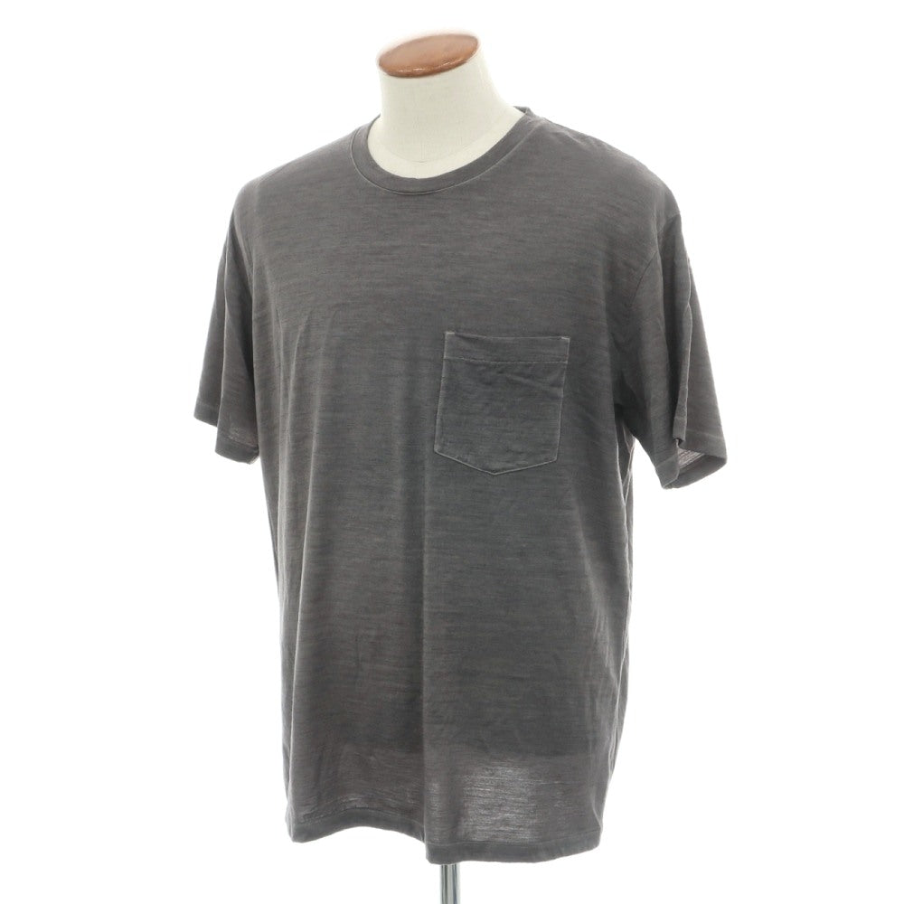 【中古】アイスブレーカー icebreaker メリノウールナイロン クルーネック 半袖ポケットTシャツ グレー【サイズM】【 状態ランクB 】【 メンズ 】