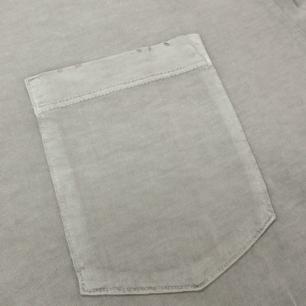 【中古】ジェームスパース JAMES PERSE ダメージ加工 コットン クルーネック 半袖ポケットTシャツ ストーン【サイズ3】【 状態ランクB 】【 メンズ 】