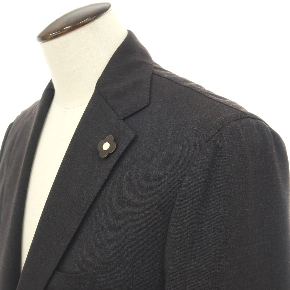 【中古】ラルディーニ LARDINI ストレッチ ウール 3つボタンスーツ ダークグレー【サイズ54】【 状態ランクA 】【 メンズ 】