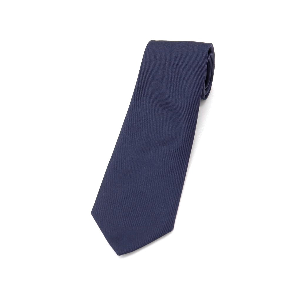 【中古】フランコバッシ FRANCO BASSI シルク 無地ネクタイ ネイビー【 状態ランクA 】【 メンズ 】