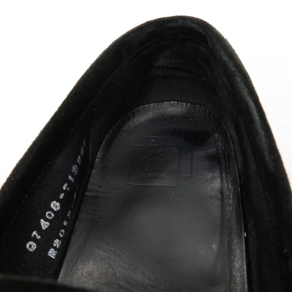 【中古】サンヨウ ヤマチョウ 三陽山長 弥三郎 Q7408 スエード ローファー ブラック【サイズ8 1/2】【 状態ランクC 】【 メンズ 】