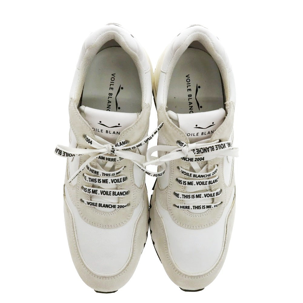 【中古】ボイルブランシェ VOILE BLANCHE レザー スニーカー ホワイト【サイズ39】【 状態ランクB 】【 メンズ 】