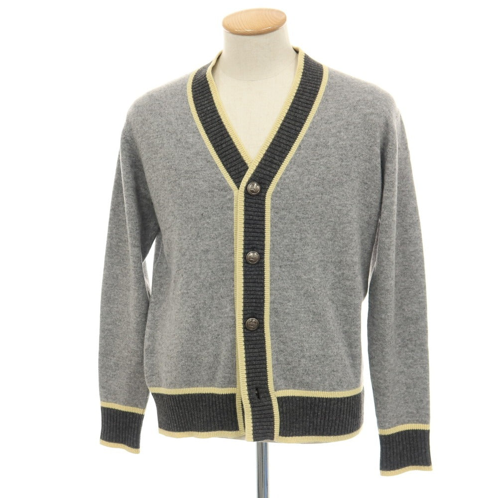 【中古】ヴァンドリ Vandori ウールカシミヤ ニット カーディガン グレー【サイズS】【 状態ランクB 】【 メンズ 】