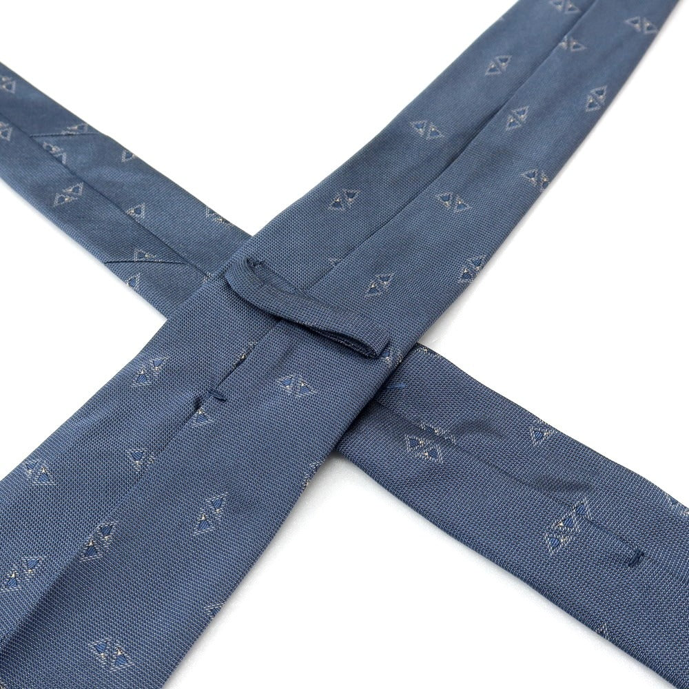 【中古】タイユアタイ TIE YOUR TIE シルク 小紋柄ネクタイ スモークブルー【 状態ランクC 】【 メンズ 】