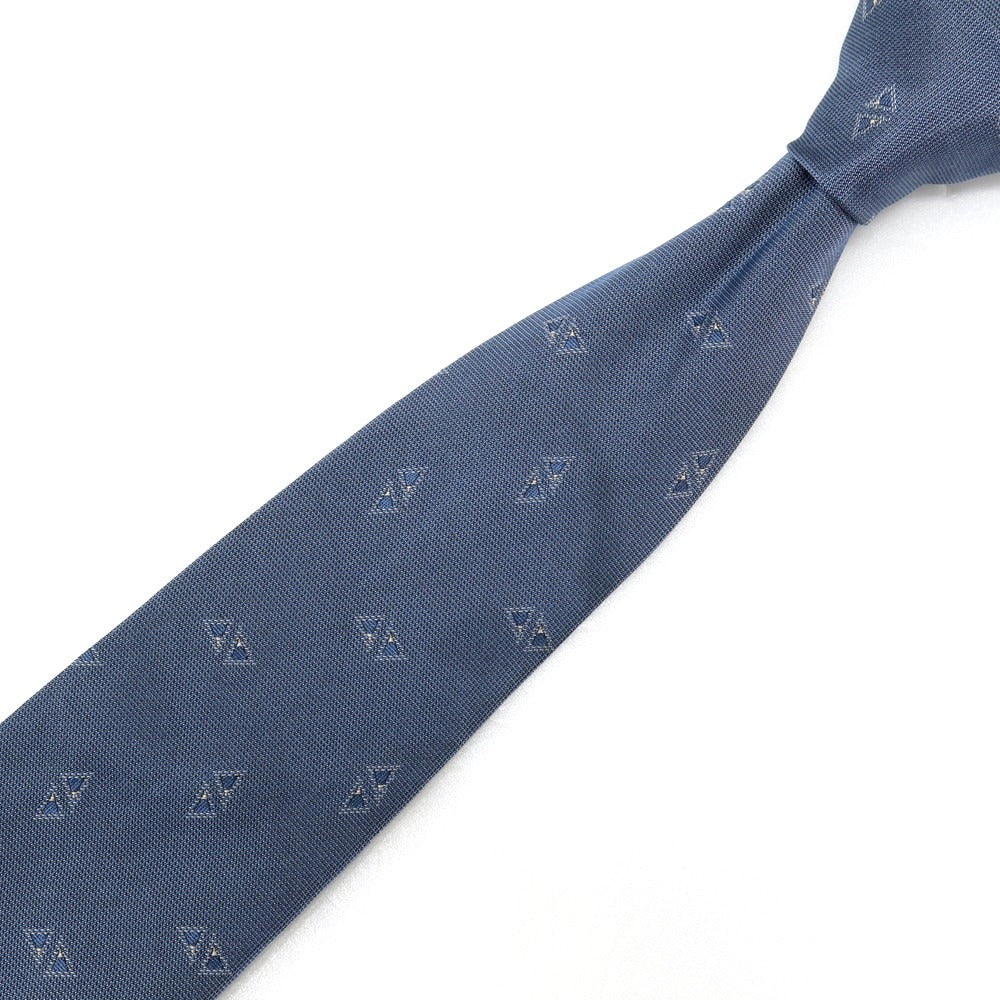 【中古】タイユアタイ TIE YOUR TIE シルク 小紋柄ネクタイ スモークブルー【 状態ランクC 】【 メンズ 】