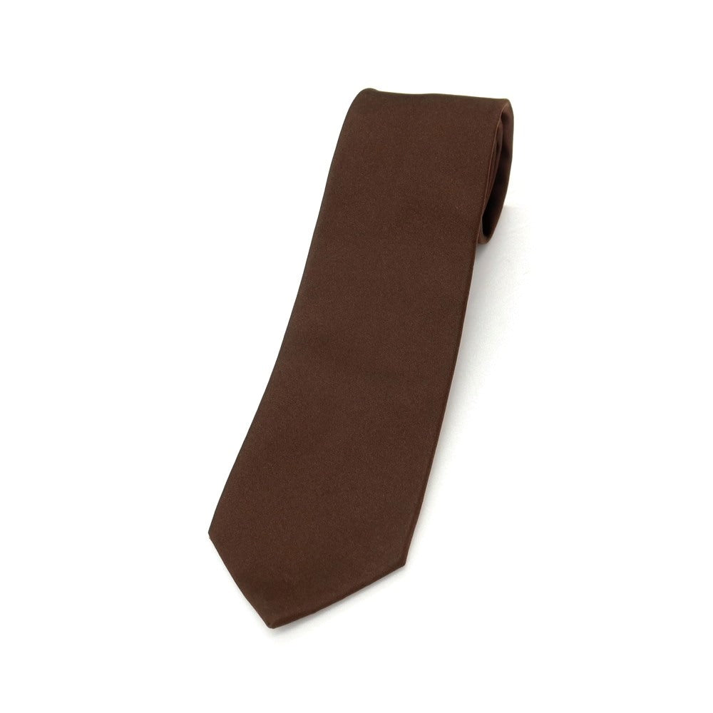 【中古】ドレイクス DRAKES シルク 無地ネクタイ ブラウン【 状態ランクB 】【 メンズ 】