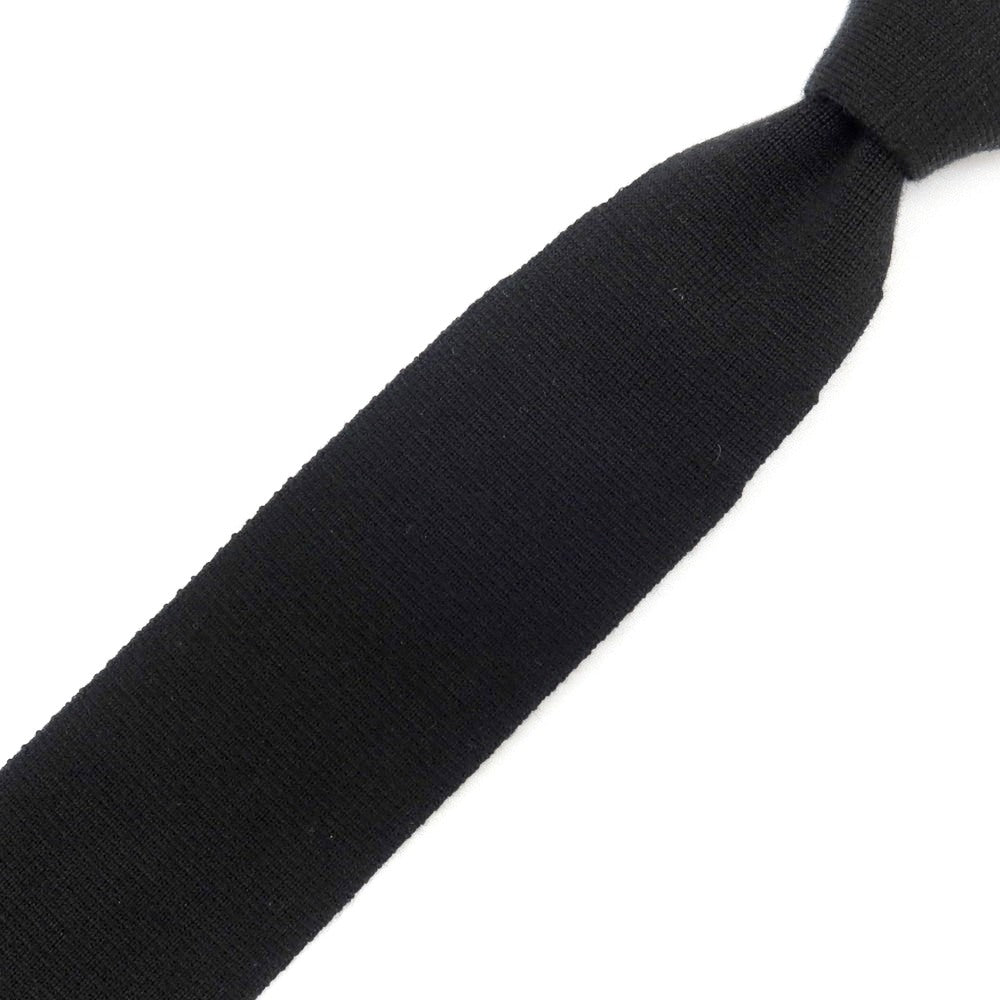 【中古】ブルブレ Blu Bre カシミヤシルク 剣先型 ニットタイ ネクタイ ブラック【 状態ランクB 】【 メンズ 】