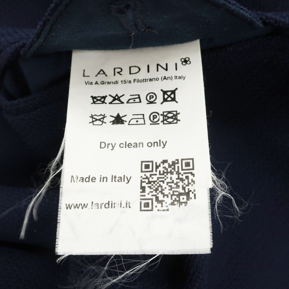 【中古】ラルディーニ LARDINI ウール ホップサック ダブル6B テーラードジャケット ネイビー【サイズ52】【 状態ランクD 】【 メンズ 】