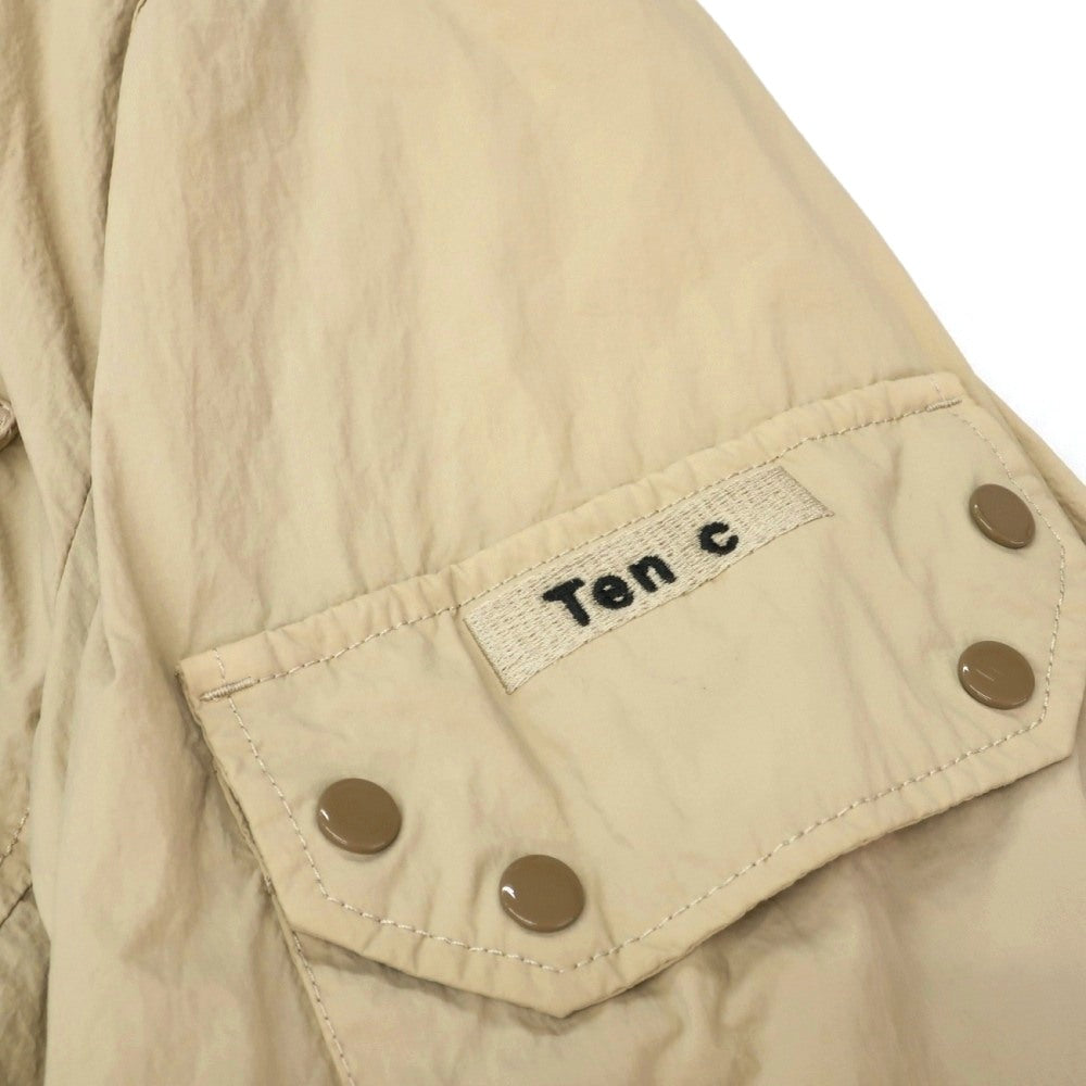 【中古】テンシー Ten c Mid Layer ジップアップ ナイロンジャケット ブルゾン ベージュ【サイズ46】【 状態ランクC 】【 メンズ 】