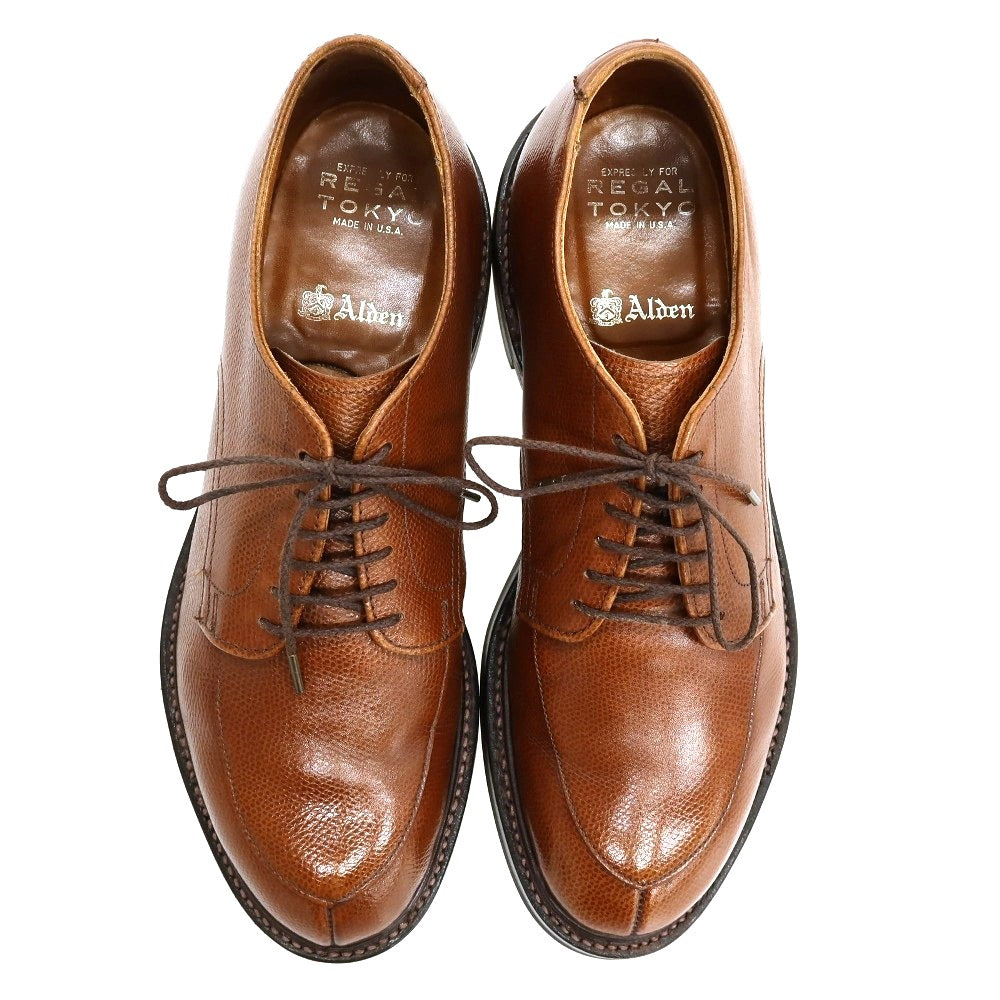 【中古】オールデン ALDEN REGAL TOKYO別注 カーフ レザー ドレスシューズ ブラウン【サイズ7 1/2D】【 状態ランクC 】【 メンズ 】