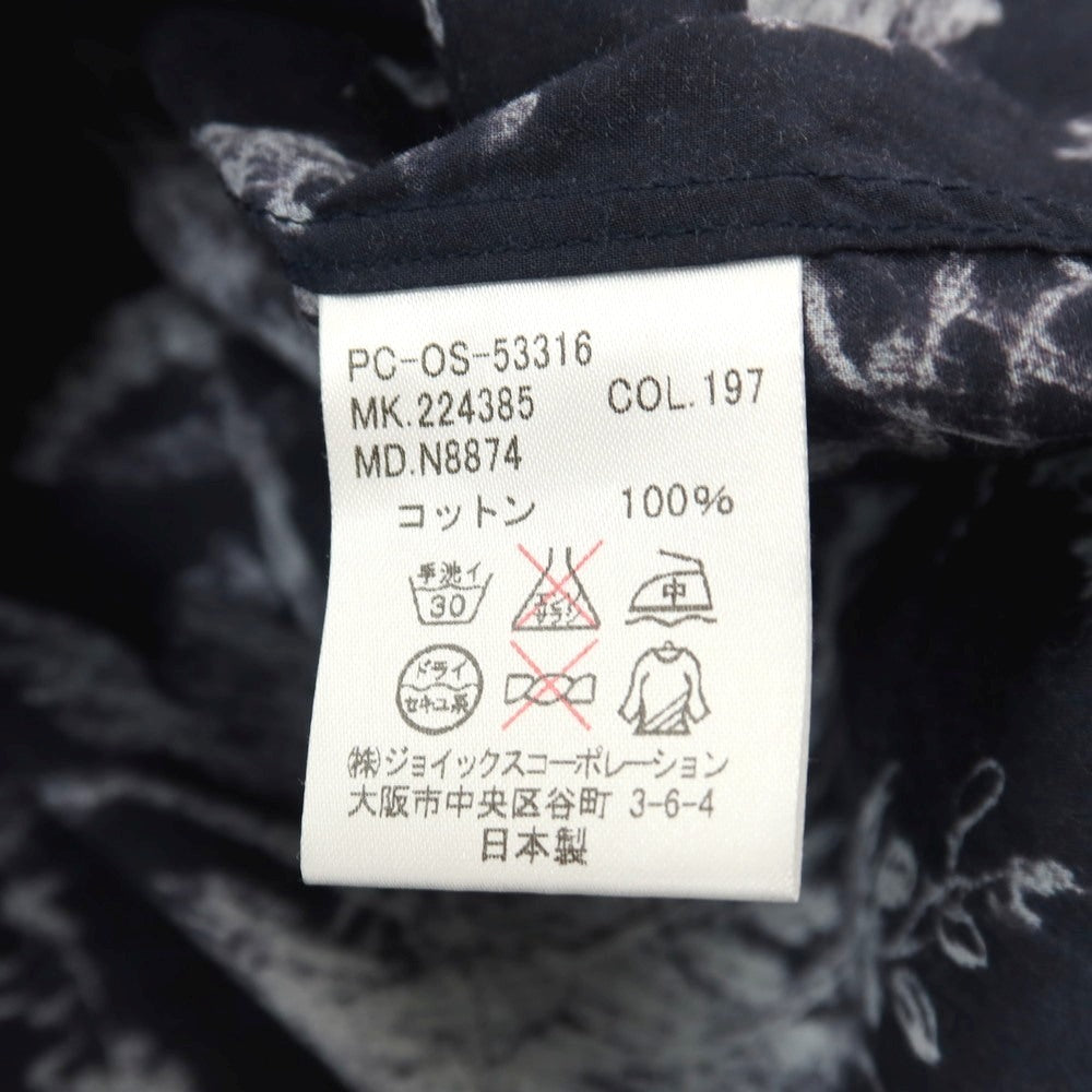 【中古】ポールスミスコレクション PAUL SMITH COLLECTION コットン 総柄 プリント レギュラーカラー カジュアルシャツ ネイビーxライトブルー【サイズM】【 状態ランクB 】【 メンズ 】