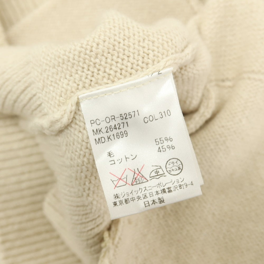 【中古】ポールスミスコレクション PAUL SMITH COLLECTION ウールコットン ニット カーディガン ベージュ【サイズM】【 状態ランクB 】【 メンズ 】