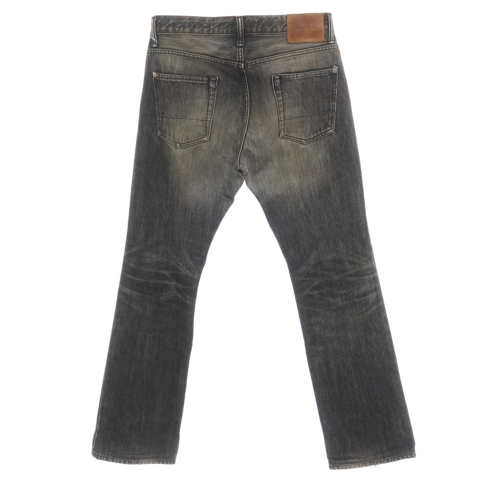 【中古】ポールスミスコレクション PAUL SMITH COLLECTION コットン セミフレア デニムパンツ ジーンズ ブラックグレー【サイズ31】【 状態ランクC 】【 メンズ 】