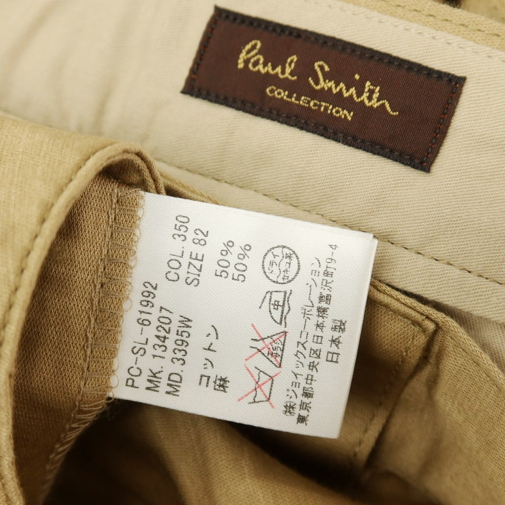【中古】ポールスミスコレクション PAUL SMITH COLLECTION コットンリネン パンツ ベージュ【サイズ82】【 状態ランクB 】【 メンズ 】
