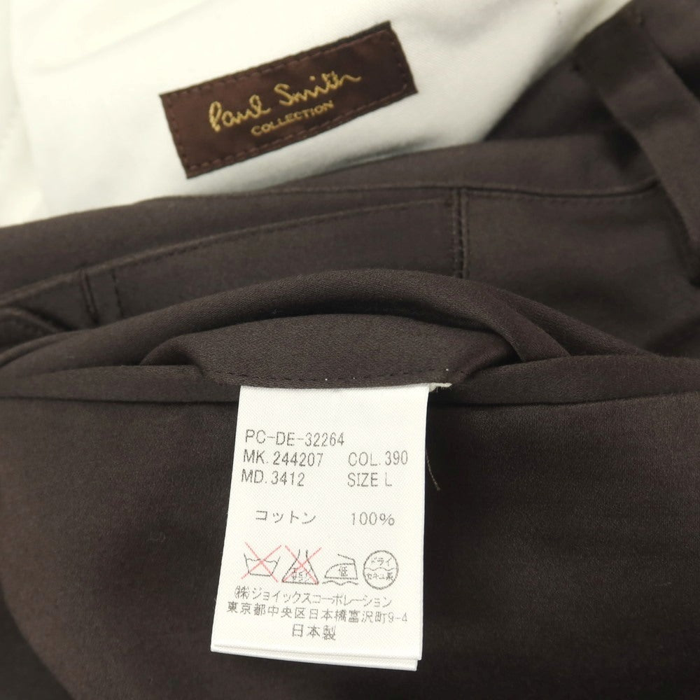 【中古】ポールスミスコレクション PAUL SMITH COLLECTION コットン サテン 5ポケットパンツ チャコールブラウン【サイズL】【 状態ランクB 】【 メンズ 】