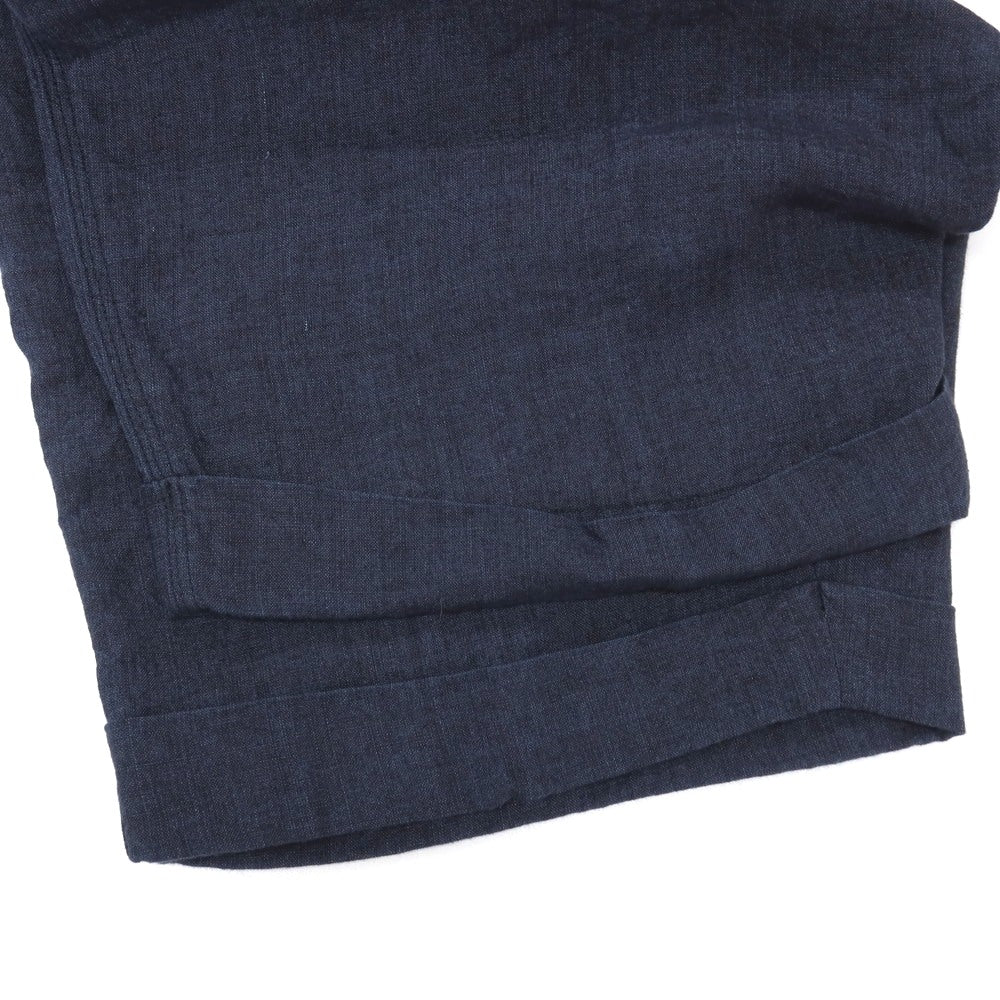 【中古】ポールスミスコレクション PAUL SMITH COLLECTION リネン ショートパンツ ネイビー【サイズL】【 状態ランクB 】【 メンズ 】