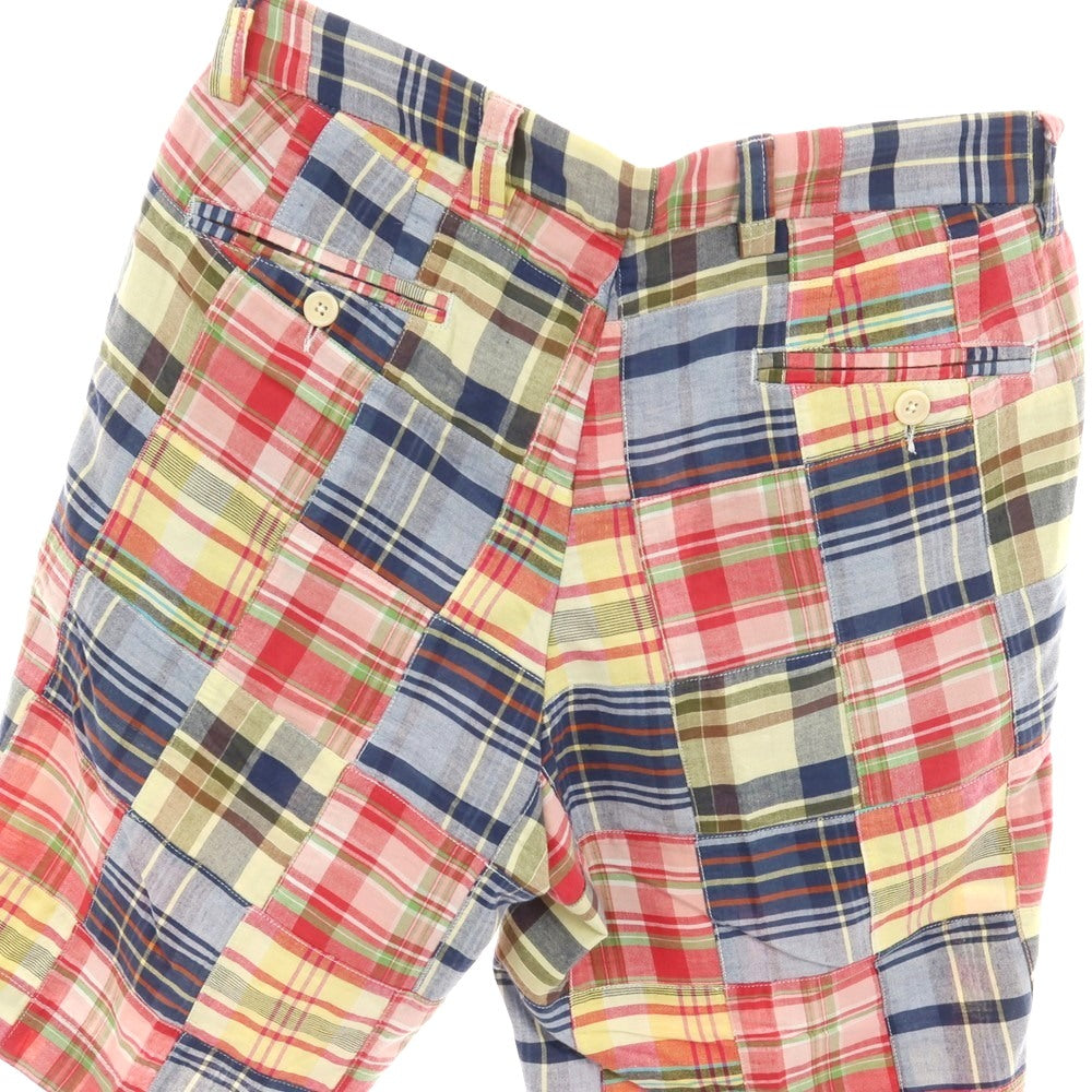 【中古】ハケットロンドン HACKETT LONDON コットン チェック パッチワーク ショートパンツ マルチカラー【サイズ30】【 状態ランクB 】【 メンズ 】