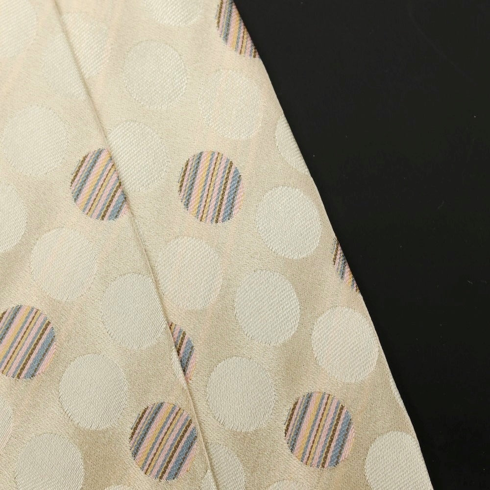 【中古】ポールスミスコレクション PAUL SMITH COLLECTION シルク ジャカード ドット柄ネクタイ ライトベージュ【 状態ランクB 】【 メンズ 】