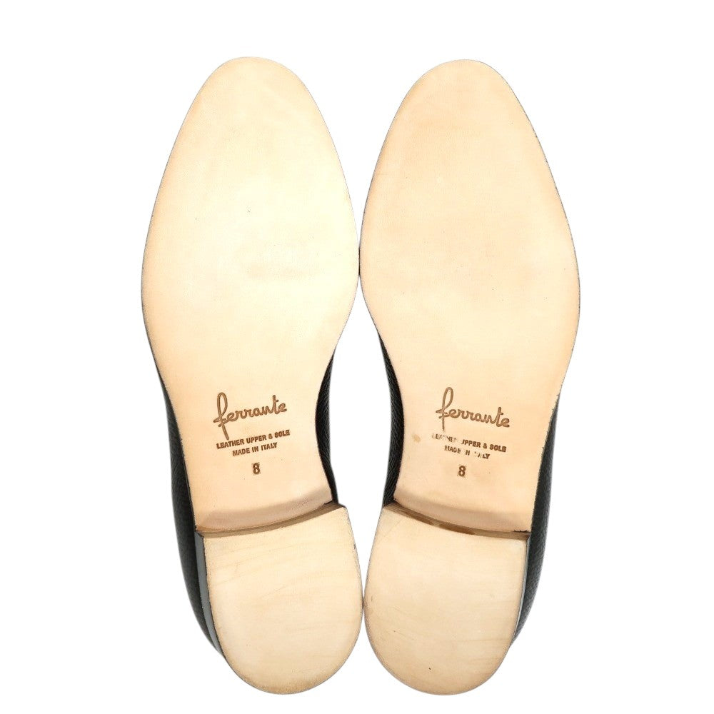 【新品】フェランテ FERRANTE DREAM シュリンクレザー ローファー ブラック【サイズ8】【 状態ランクN 】【 メンズ 】