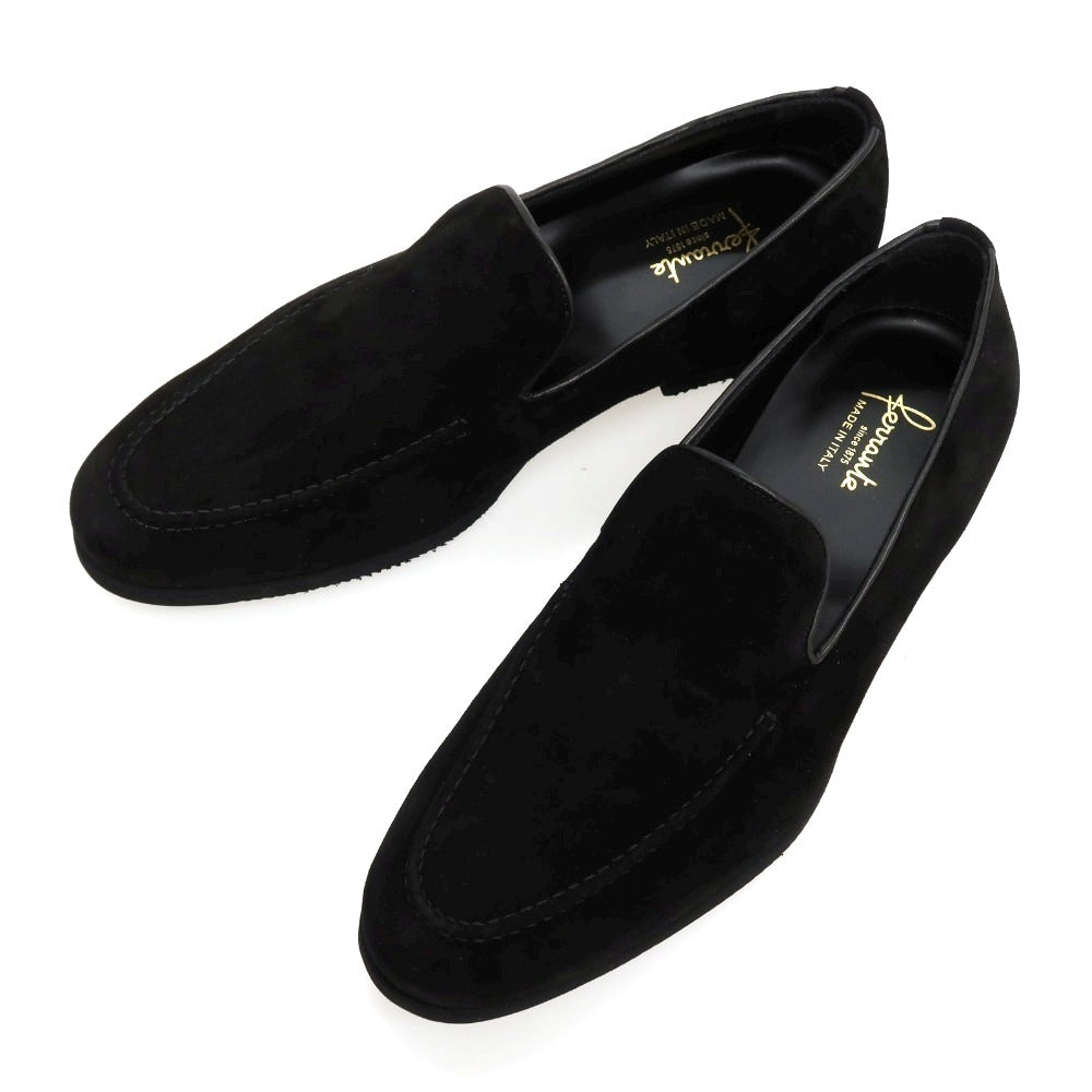 【新品】フェランテ FERRANTE CHIC スエード ローファー ブラック【サイズ7 1/2】【 状態ランクN 】【 メンズ 】