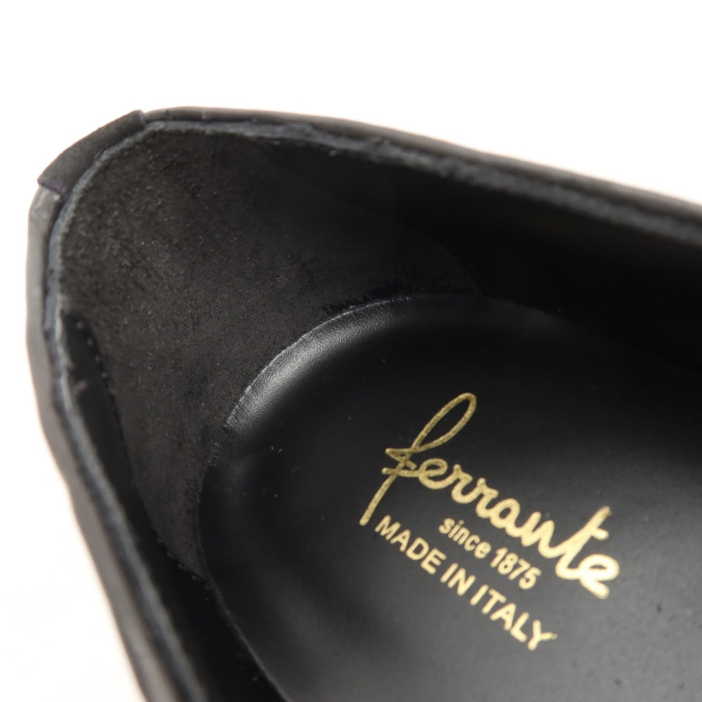【新品】フェランテ FERRANTE CHIC スエード ローファー ブラック【サイズ7 1/2】【 状態ランクN 】【 メンズ 】