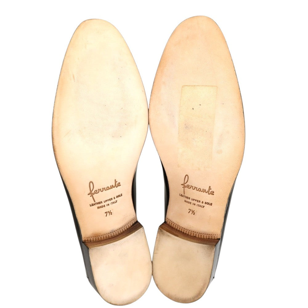【新品アウトレット】フェランテ FERRANTE PAPILLON パテント ローファー ブラック【サイズ7 1/2】【 状態ランクN- 】【 メンズ 】