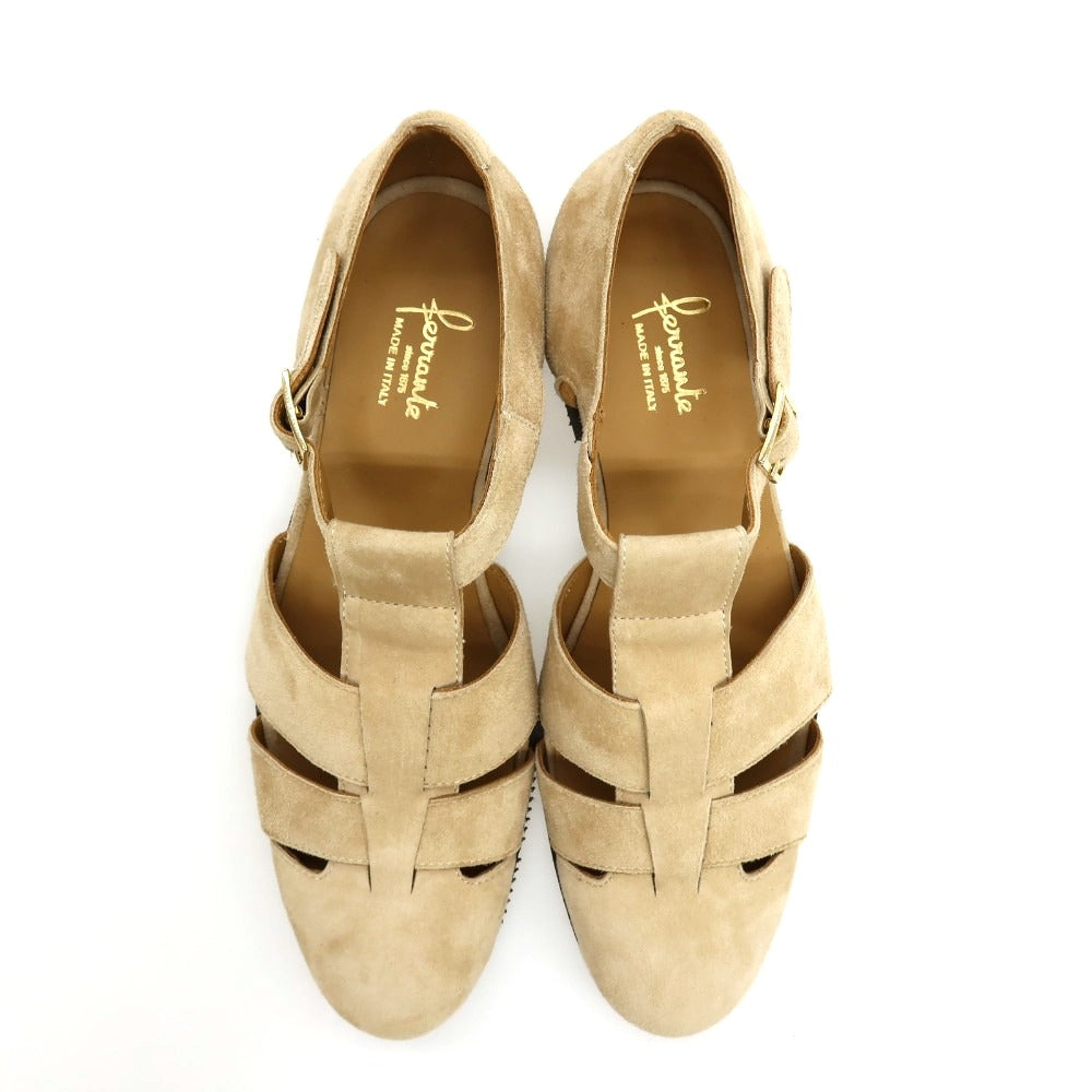 【新品】フェランテ FERRANTE GHURKA スエード サンダル ベージュ【サイズ7】【 状態ランクN 】【 メンズ 】