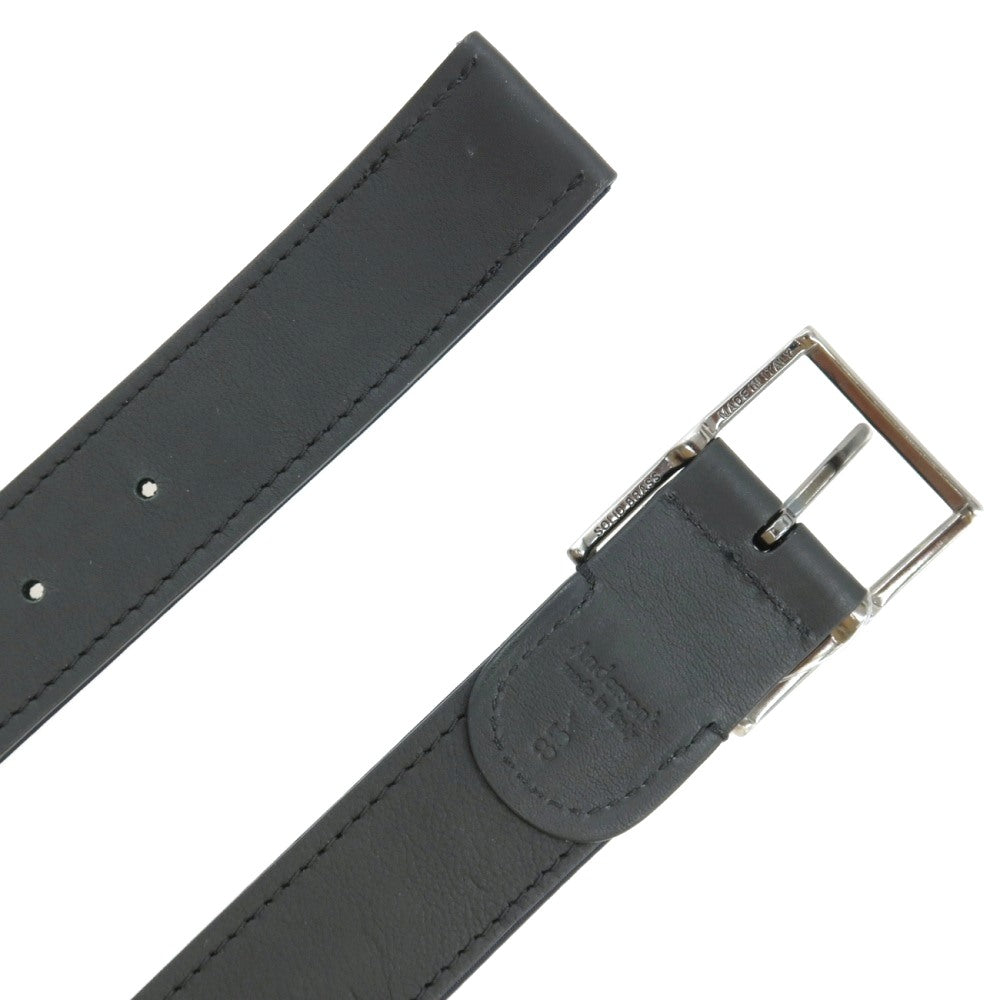 【新品】アンダーソンズ Andersons リバーシブル ナイロン×レザー コンビ ベルト ネイビー【サイズ85】【 状態ランクN 】【 メンズ 】