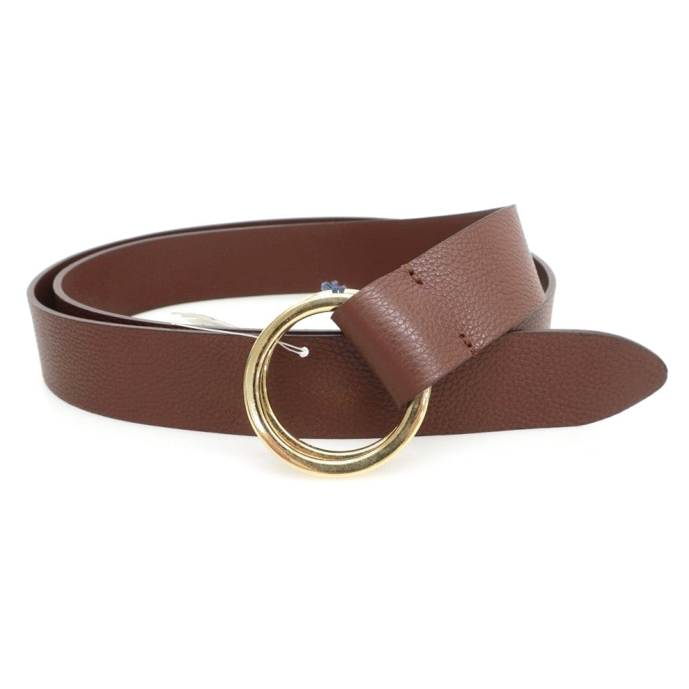 【新品】アンダーソンズ Andersons ダブルリング カーフレザー ベルト ブラウンxゴールド【サイズ75】【 状態ランクN 】【 ユニセックス 】