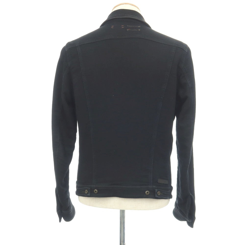 【中古】ディーゼル DIESEL ELSHAR ストレッチ コットンポリエステル ジャージー トラッカージャケット ブルゾン ブラック【サイズS】【 状態ランクC 】【 メンズ 】