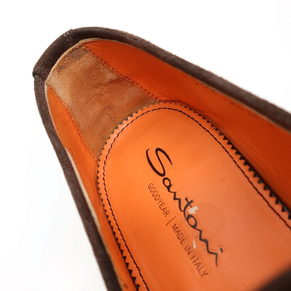【中古】サントーニ Santoni ANDREA スエード ローファー ブラウン【サイズUK 7 1/2】【 状態ランクC 】【 メンズ 】
